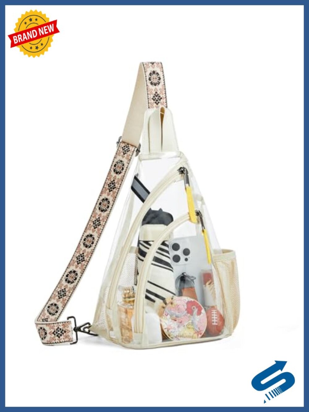 Clear Stadium Approved Crossbody Bag TPU Waterproof Concert Sports